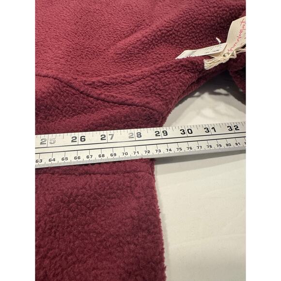 NEW Free People Movement x Hatch Hit The Slopes Fleece Jacket L Deep Maroon NWT - Picture 11 of 13